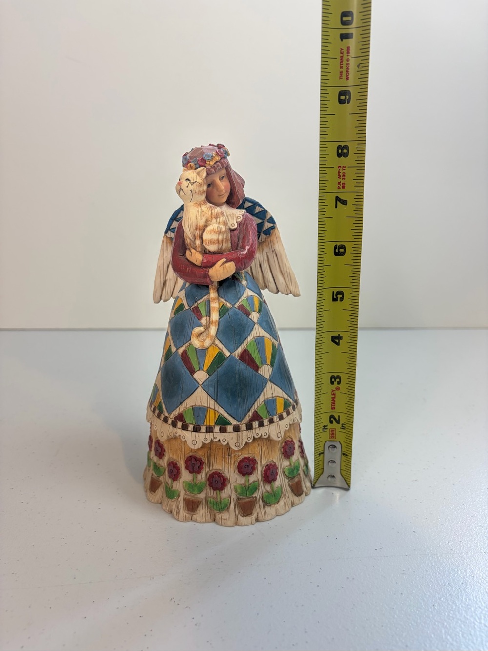 Jim Shore Heartwood Creek Angel Holding Cat 2002 Enesco Figurine #105170 Retired - Picture 7 of 7